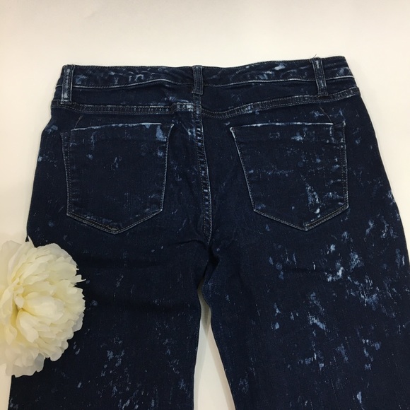 Mossino Denim Navy Blue Acid wash Mid-Rise Jeggins - Picture 4 of 7